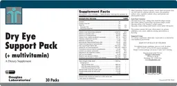 Label for Dry Eye Support Pack (+ Multivitamin)