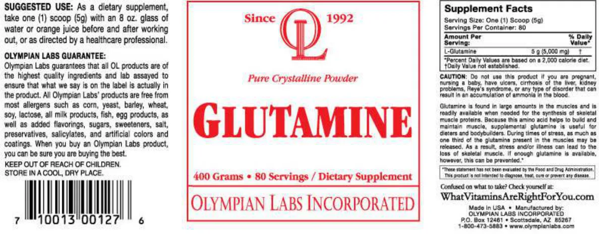 Label for Glutamine