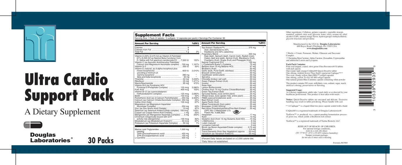 Label for Ultra Cardio Support Pack