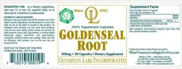 Label for Goldenseal Root