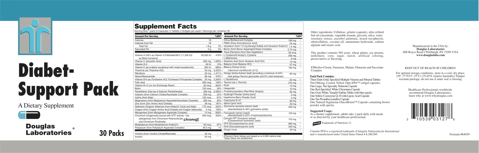 Label for Diabet-Support Pack