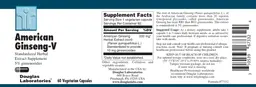 Label for American Ginseng-V