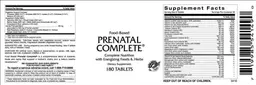 Label for Food-Based Prenatal Complete
