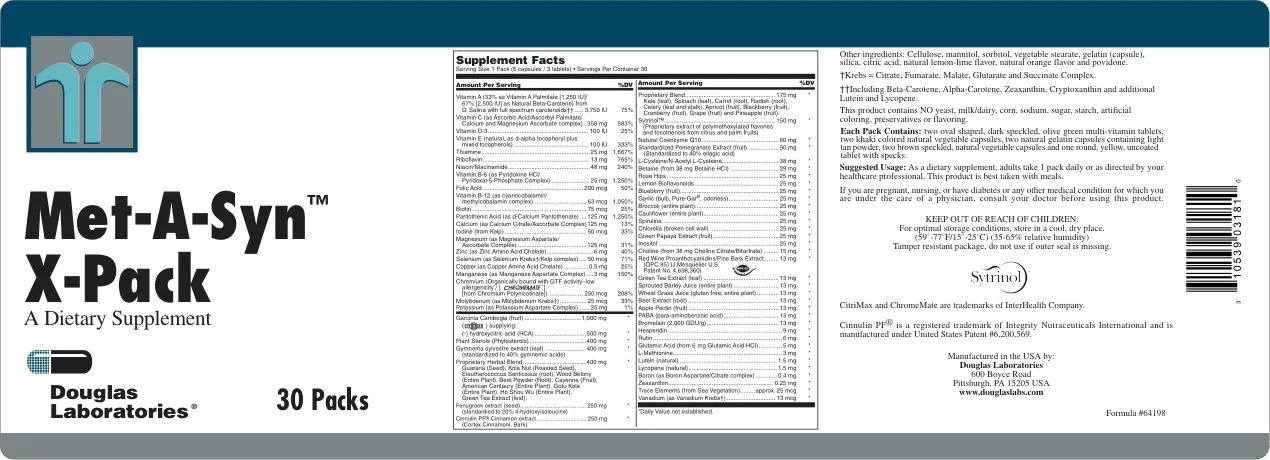 Label for Met-A-SynX-Pack