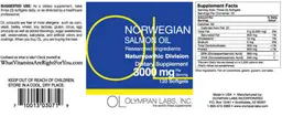 Label for Norwegian Salmon Oil