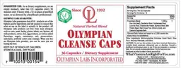Label for Olympian Cleanse Caps