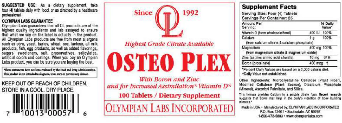 Label for Osteo Plex