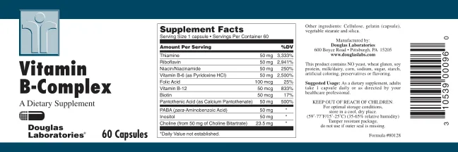 Label for Vitamin B-Complex