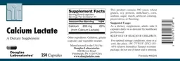 Label for Calcium Lactate