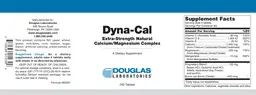 Label for Dyna-Cal Extra-Strength Natural Calcium/Magnesium Complex