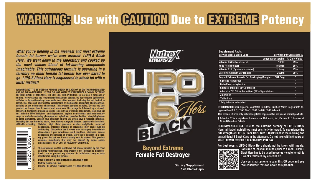 Label for Lipo 6 Black Hers