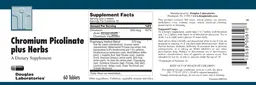 Label for Chromium Picolinate Plus Herbs