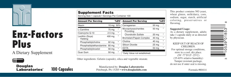 Label for Enz-Factors Plus