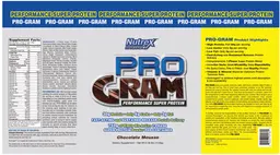 Label for Pro Gram Performance Super Protein Chocolate Mousse