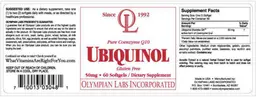 Label for Ubiquinol 50 mg
