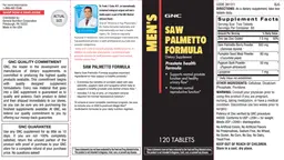 Label for Saw Palmetto Formula